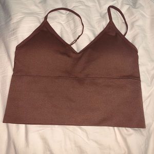 Brown dynamite seamless bra top